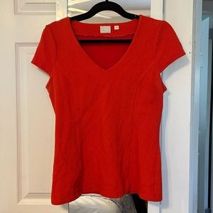 Orange Anthropologie top, size large, gently used